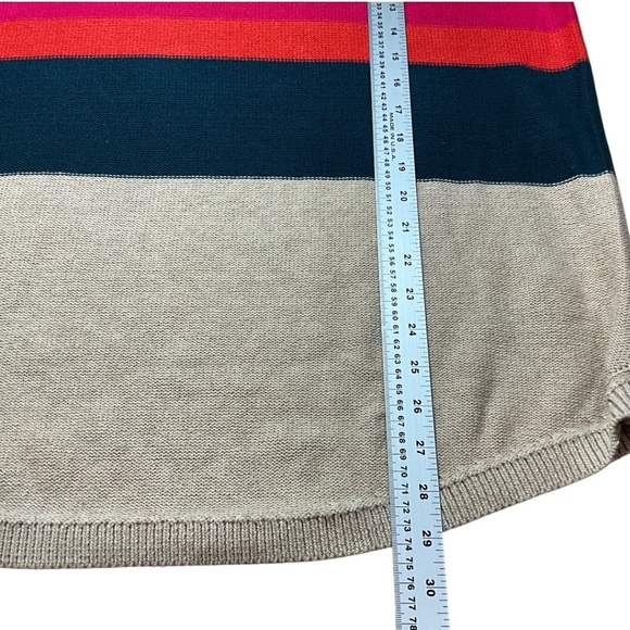 IN EVERY STORY… 100% Cotton Colourful Stripe Oversized Long Sleeve Sweater Sz 1X - Picture 7 of 9